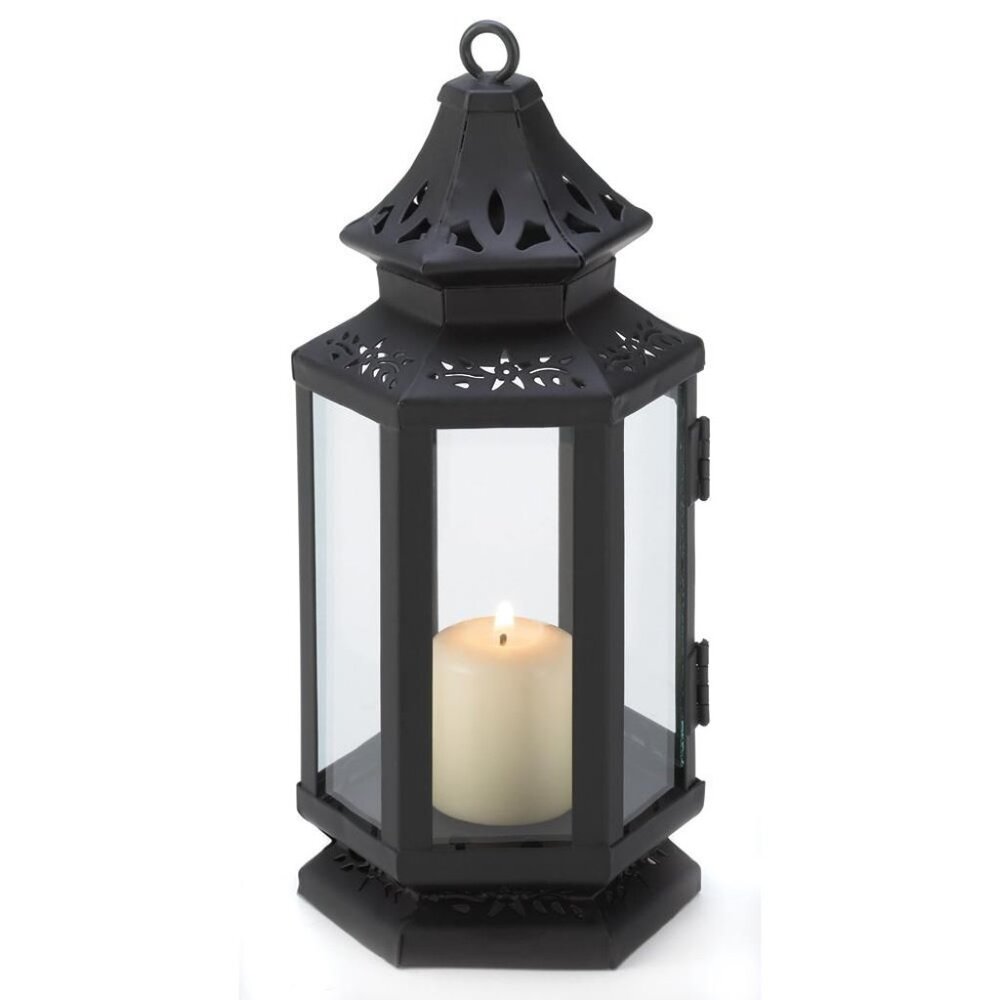 BLACK STAGECOACH LANTERN - Picture 1 of 2